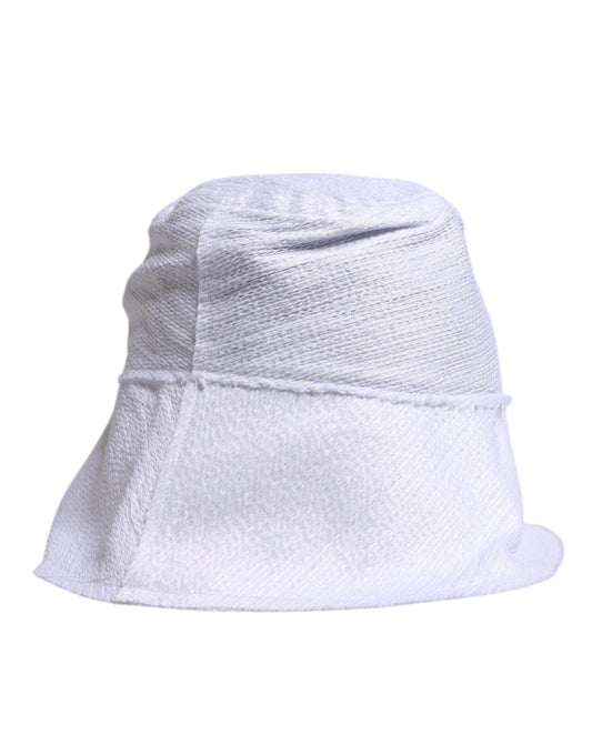 Dolce & Gabbana White Polyester Wide Brim Bucket Hat