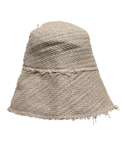 Dolce & Gabbana Beige Linen Wide Brim Bucket Hat