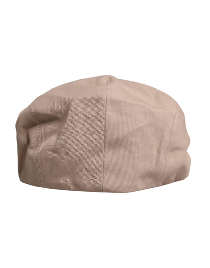 Dolce & Gabbana Beige Cotton Newsboy Capello Cabbie Hat