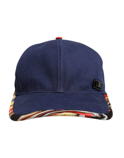 Dolce & Gabbana Blue Cotton 6 Panels Baseball Cap