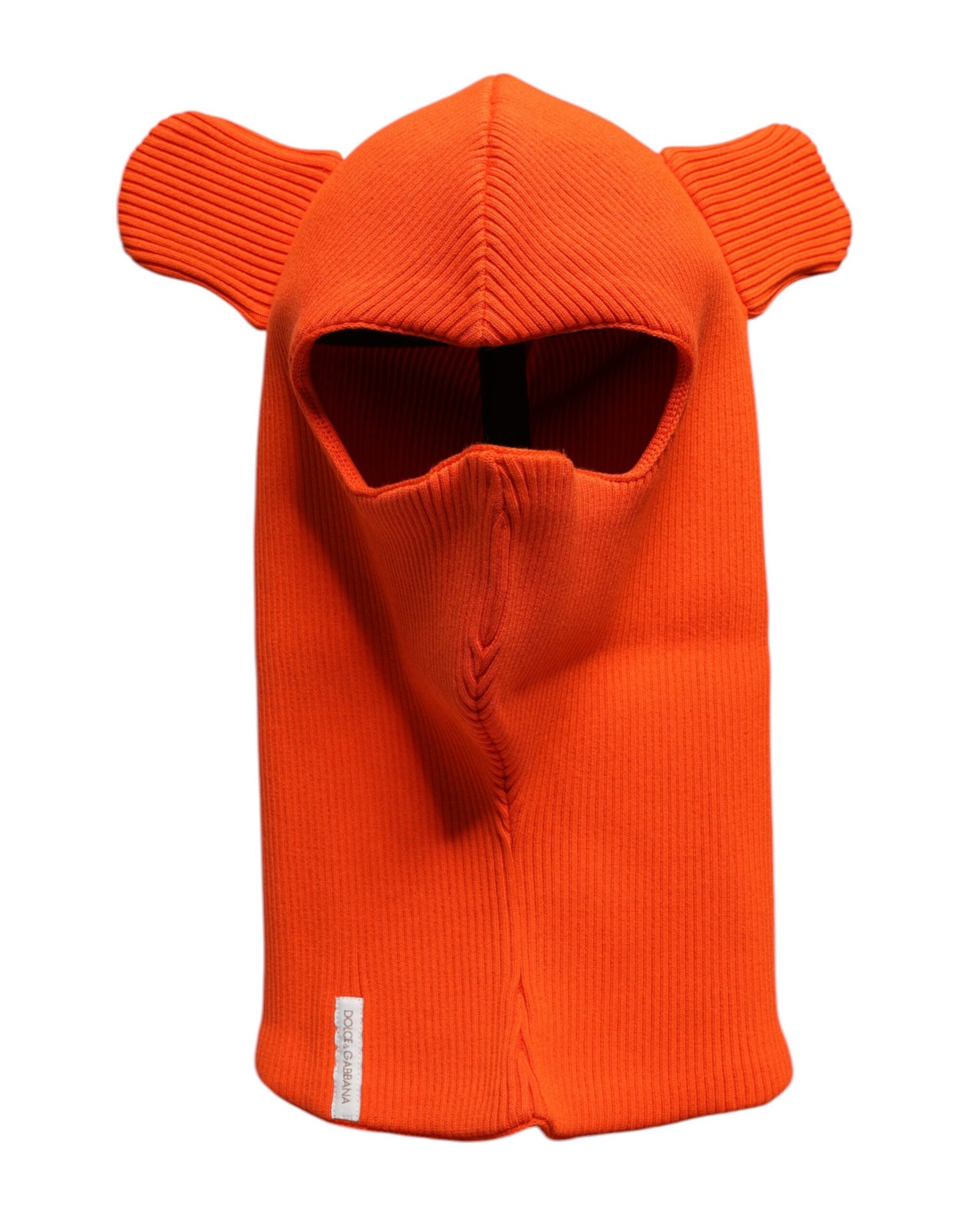 Dolce & Gabbana Orange Cotton Whole Head Wrap Balaclava Hat