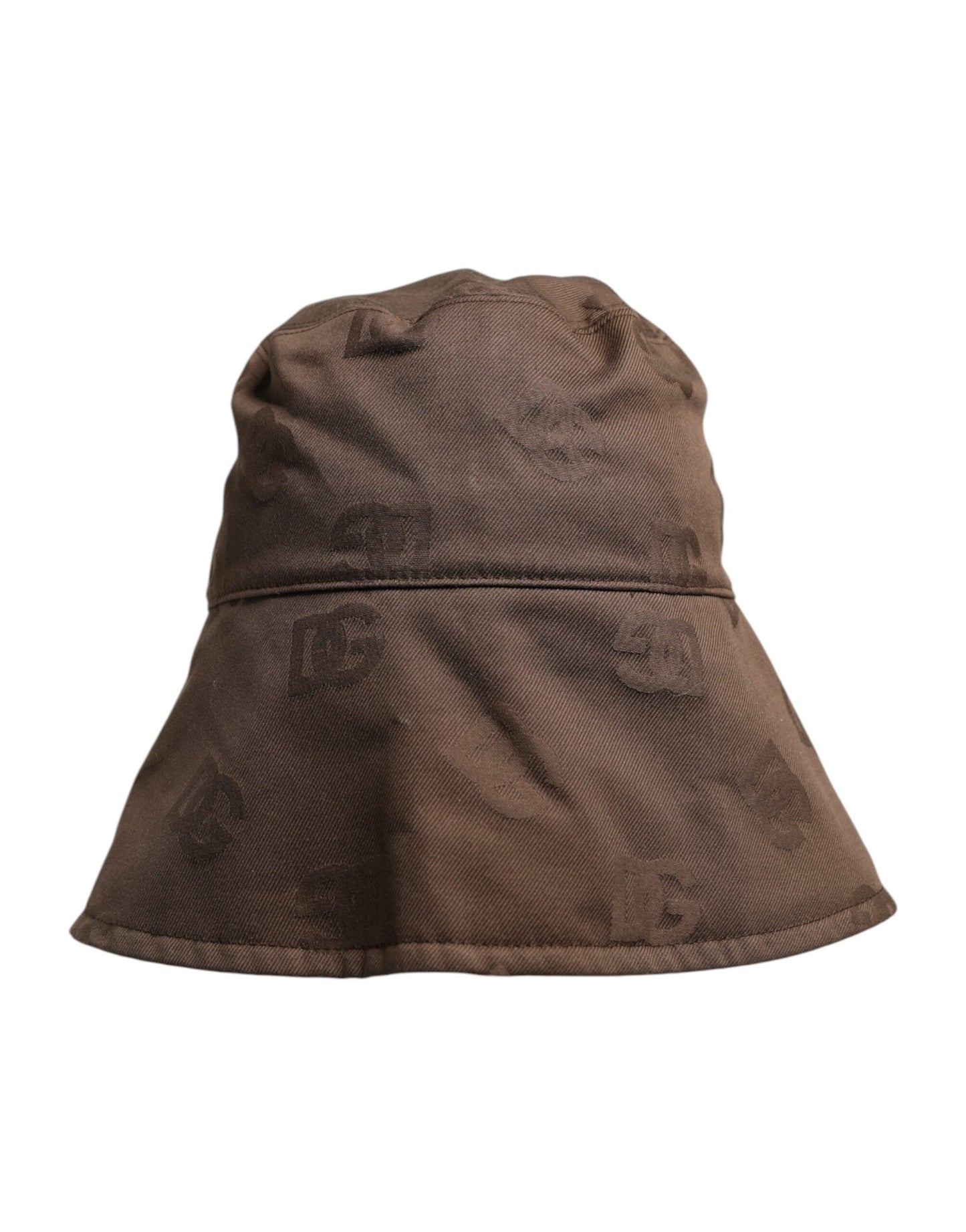 Dolce & Gabbana Brown Logo Monogram Cotton Bucket Cap