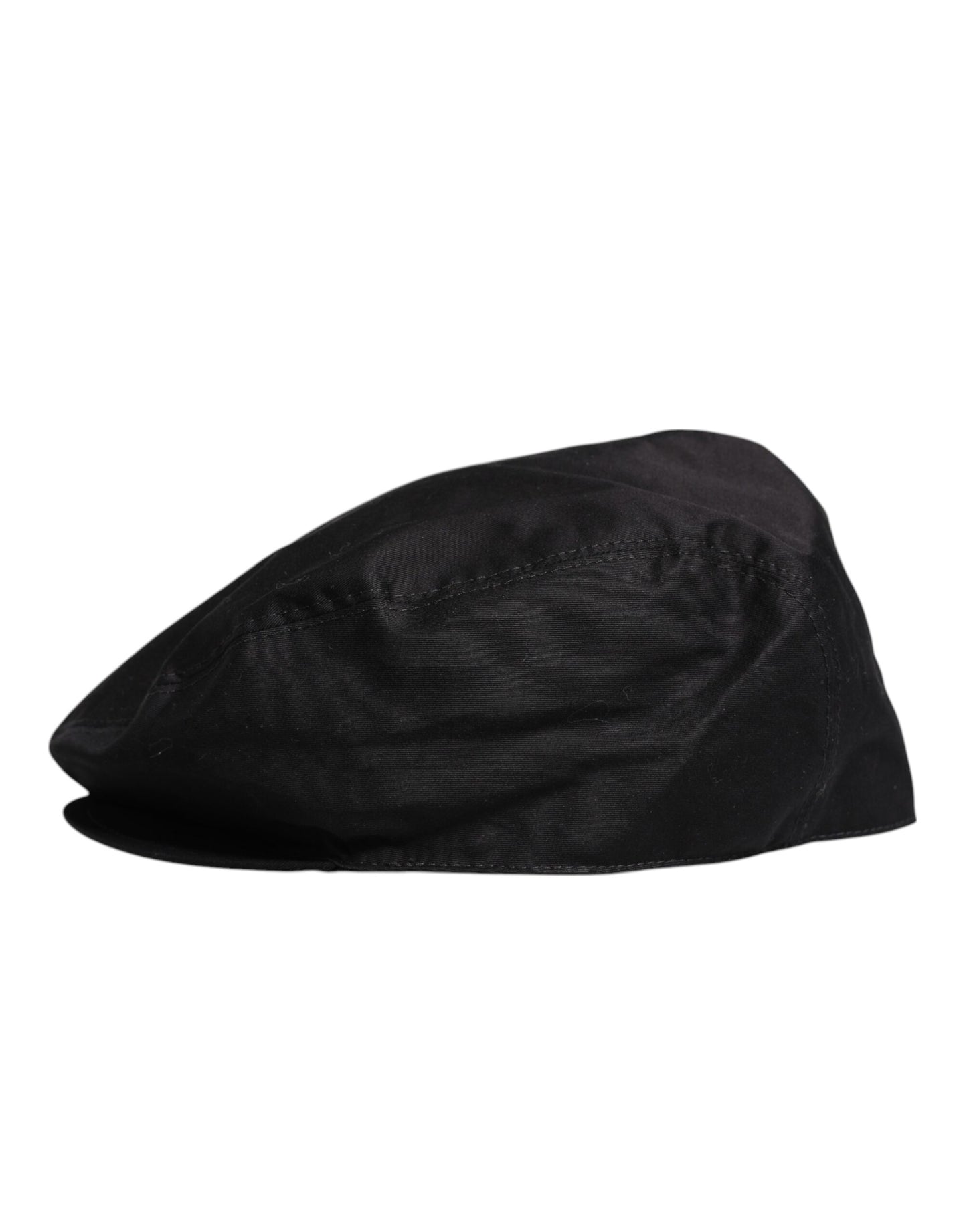 Dolce & Gabbana Black Cotton Newsboy Capello Cabbie Hat