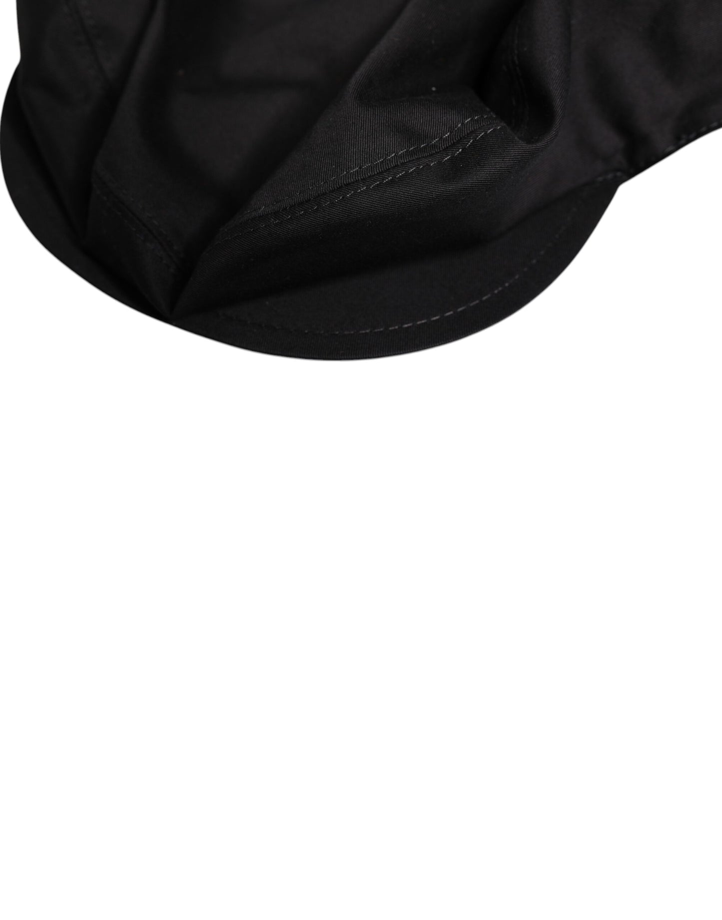 Dolce & Gabbana Black Cotton Newsboy Capello Cabbie Hat