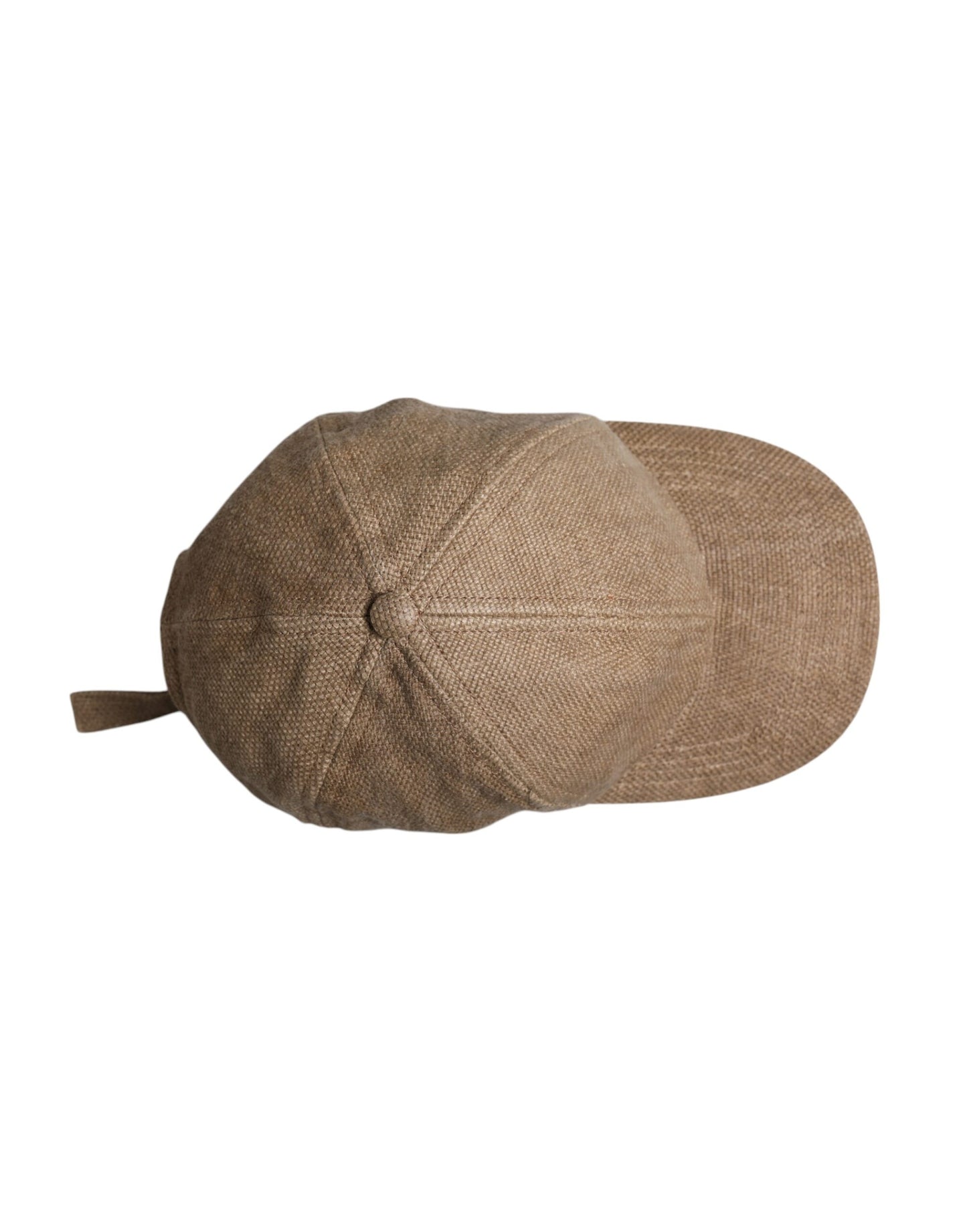 Dolce & Gabbana Brown Linen 6 Panels Baseball Cap