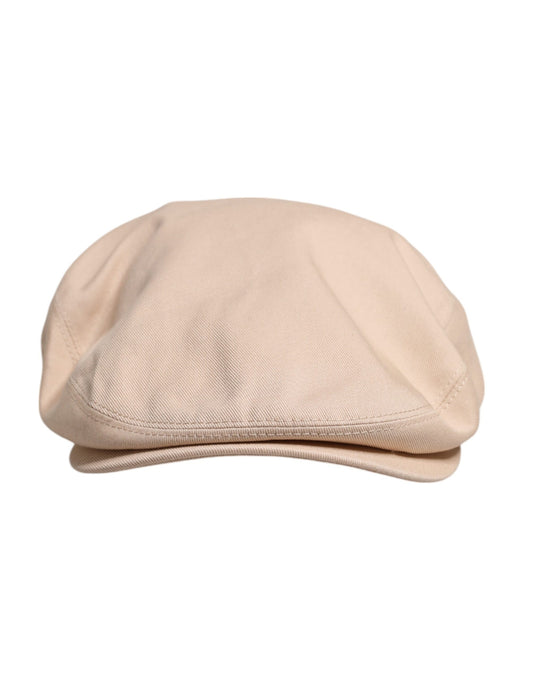 Dolce & Gabbana Beige Cotton Newsboy Capello Cabbie Hat