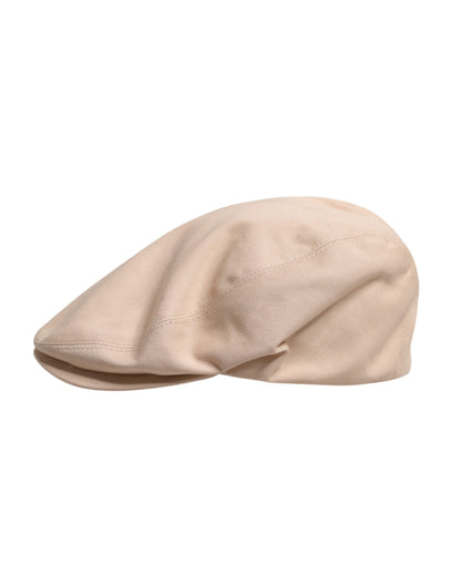 Dolce & Gabbana Beige Cotton Newsboy Capello Cabbie Hat