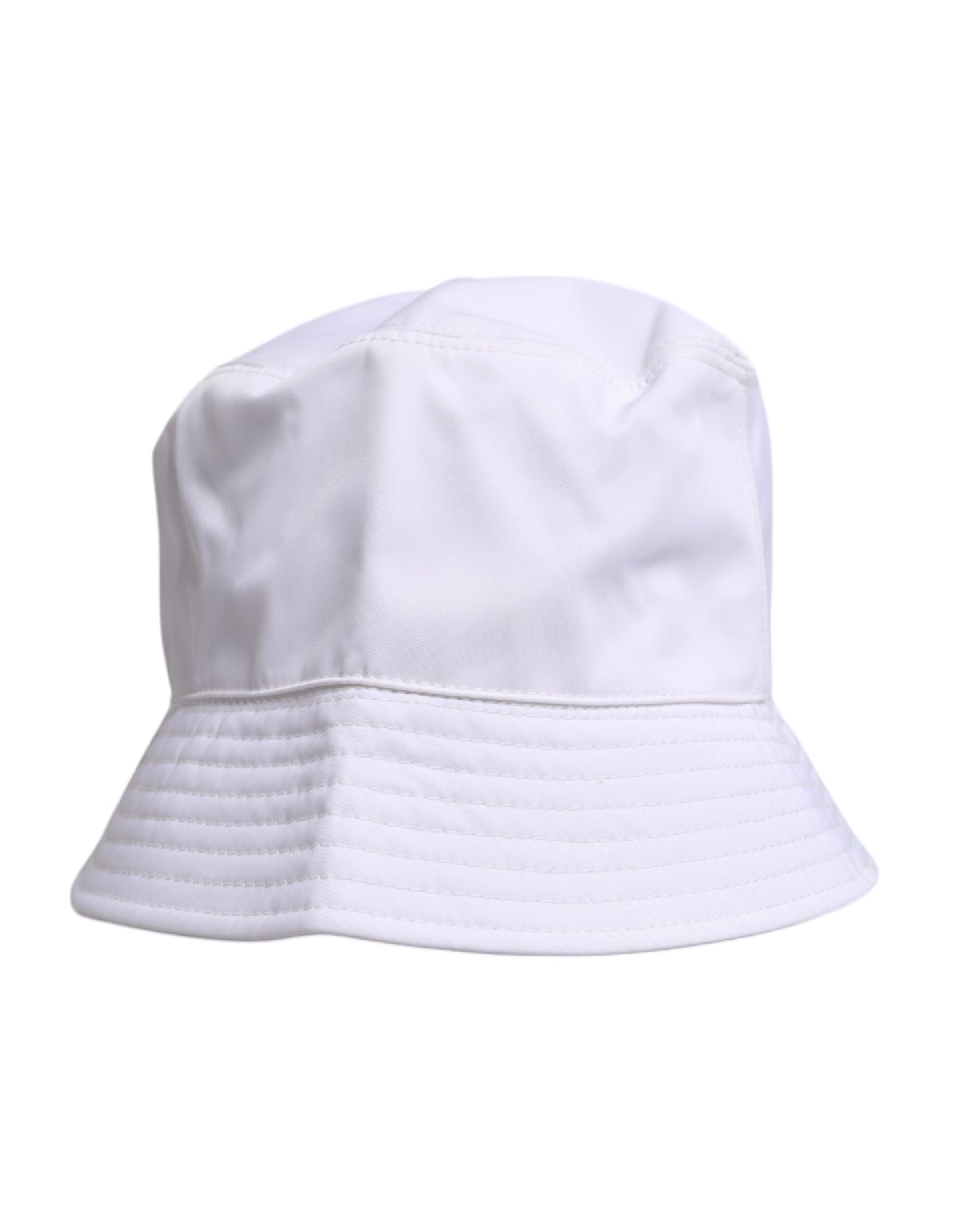 Dolce & Gabbana White Cotton Wide Brim Bucket Hat