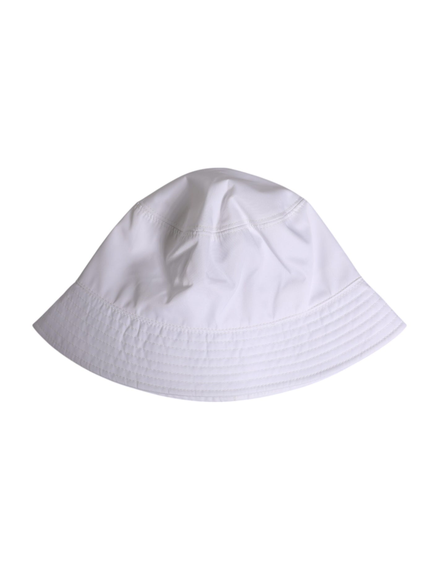 Dolce & Gabbana White Cotton Wide Brim Bucket Hat