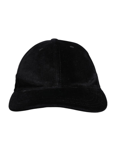 Dolce & Gabbana Black Cotton 6 Panels Baseball Cap