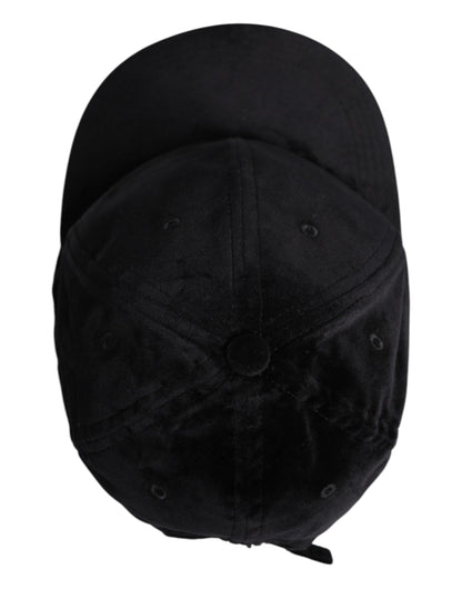 Dolce & Gabbana Black Cotton 6 Panels Baseball Cap