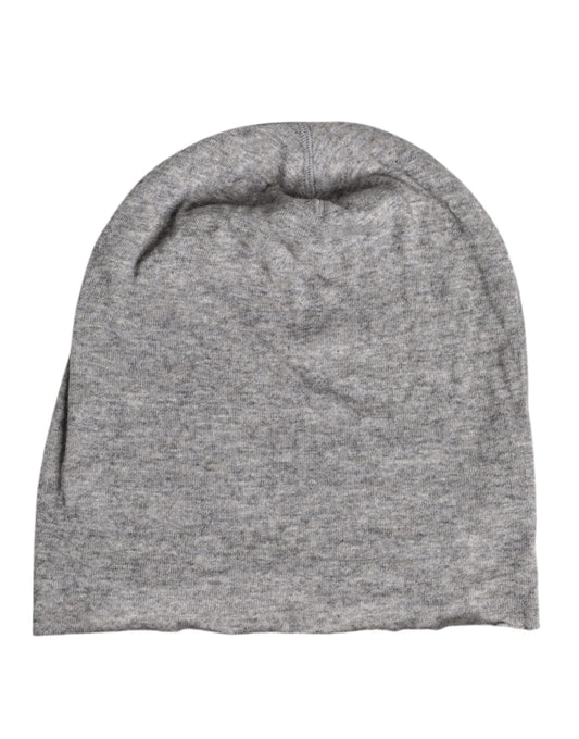 Dolce & Gabbana Gray Viscose Blend Knitted Beanie Cap