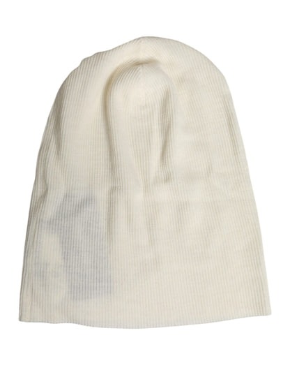 Dolce & Gabbana Beige Wool Blend Knitted Beanie Cap