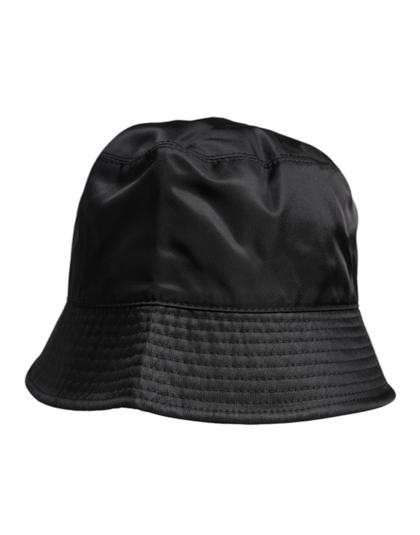 Dolce & Gabbana Black Cotton Wide Brim Bucket Hat