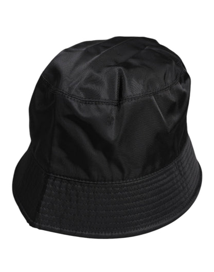 Dolce & Gabbana Black Cotton Wide Brim Bucket Hat