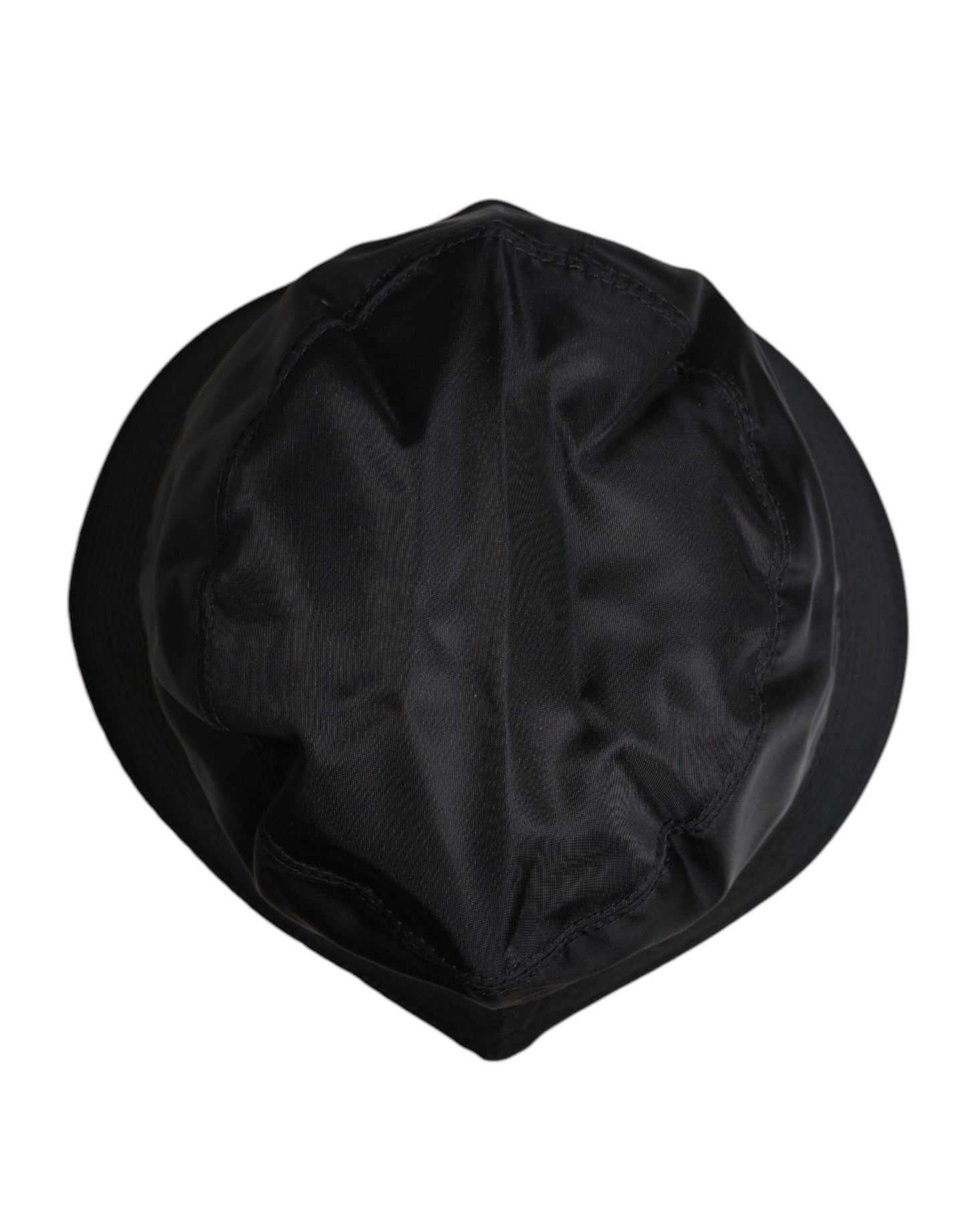 Dolce & Gabbana Black Cotton Wide Brim Bucket Hat