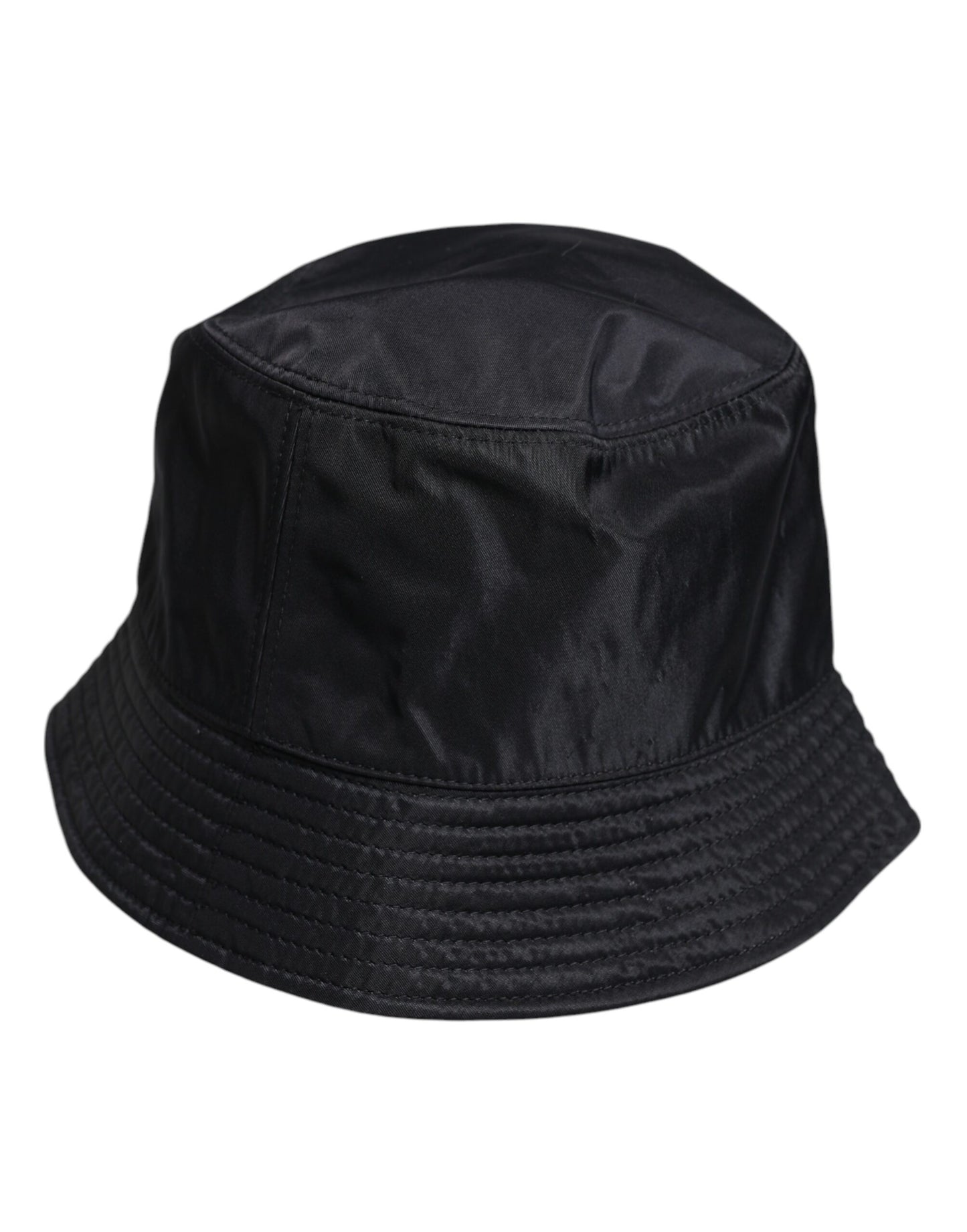 Dolce & Gabbana Black Cotton Wide Brim Bucket Hat