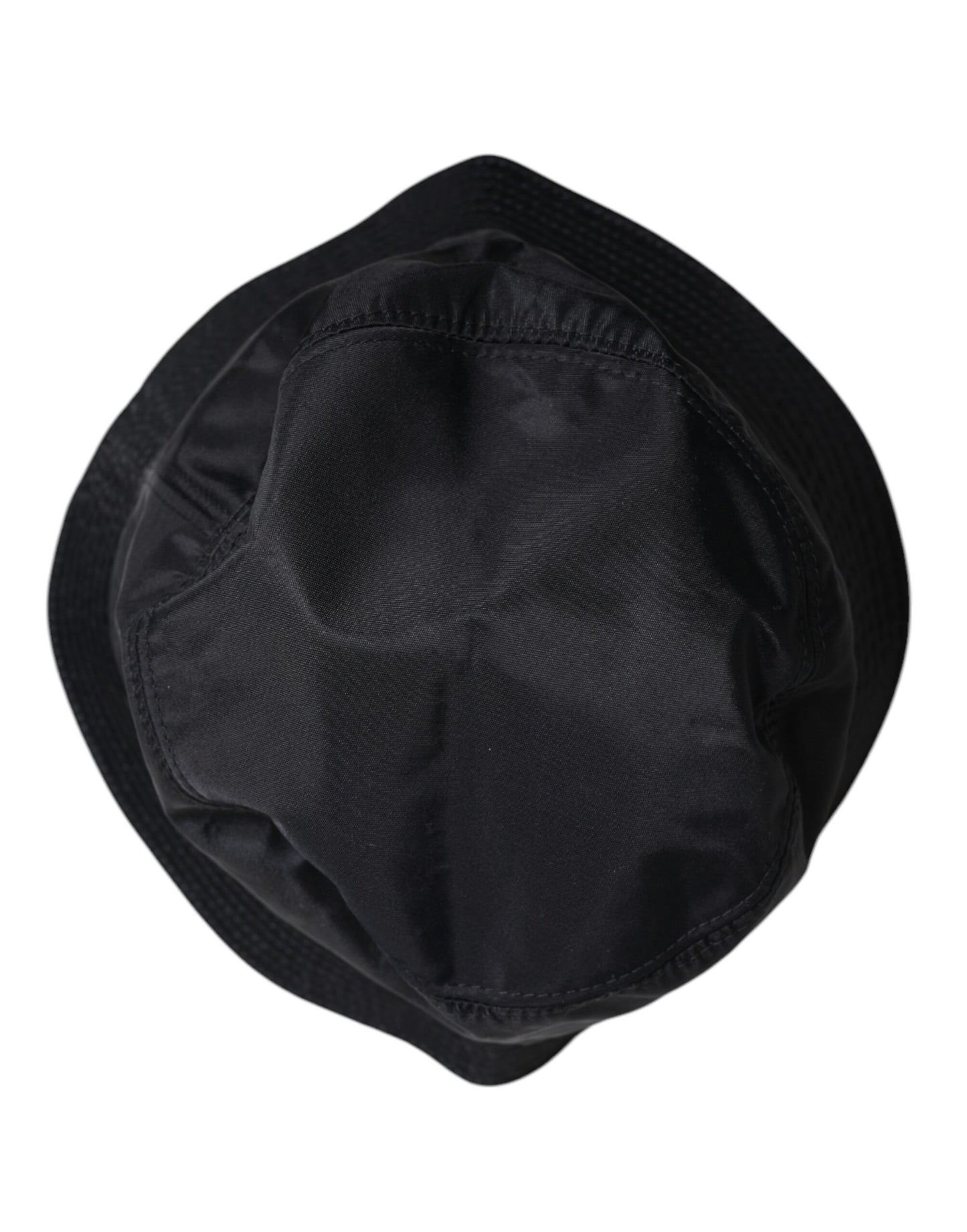 Dolce & Gabbana Black Cotton Wide Brim Bucket Hat