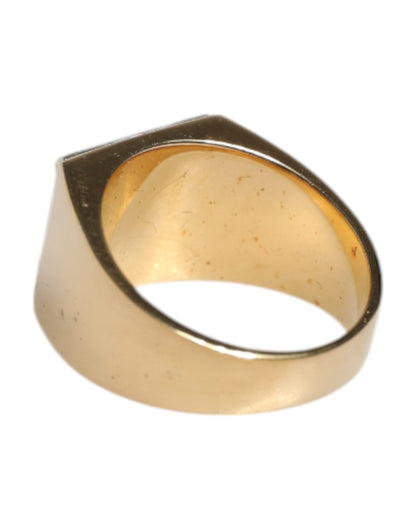 Dolce & Gabbana Gold Tone Brass Anello DG Logo Ring