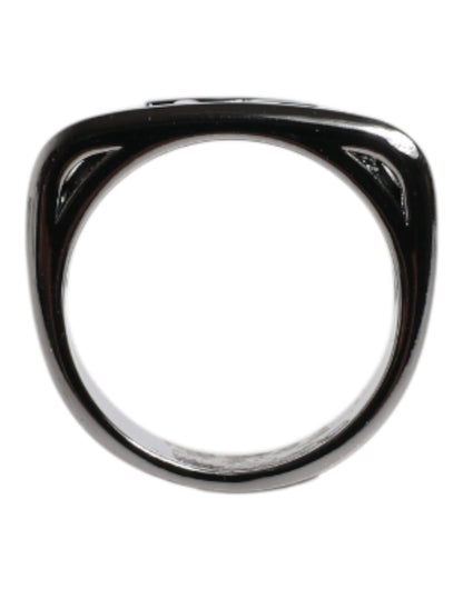 Dolce & Gabbana Silver Tone Brass Anello DG Logo Ring