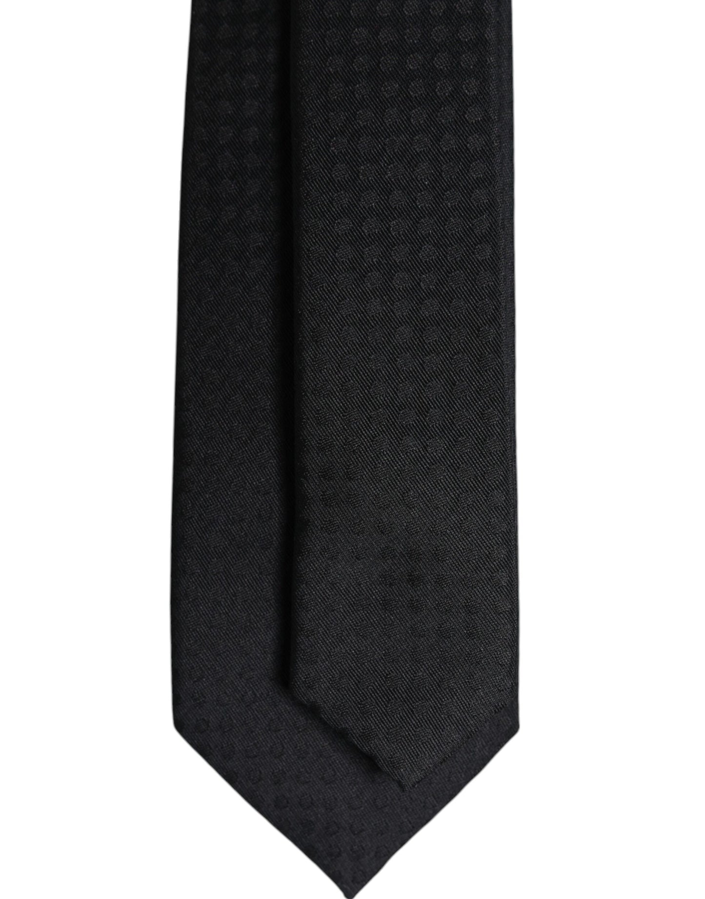 Dolce & Gabbana Black Circles Silk Adjustable Necktie Tie