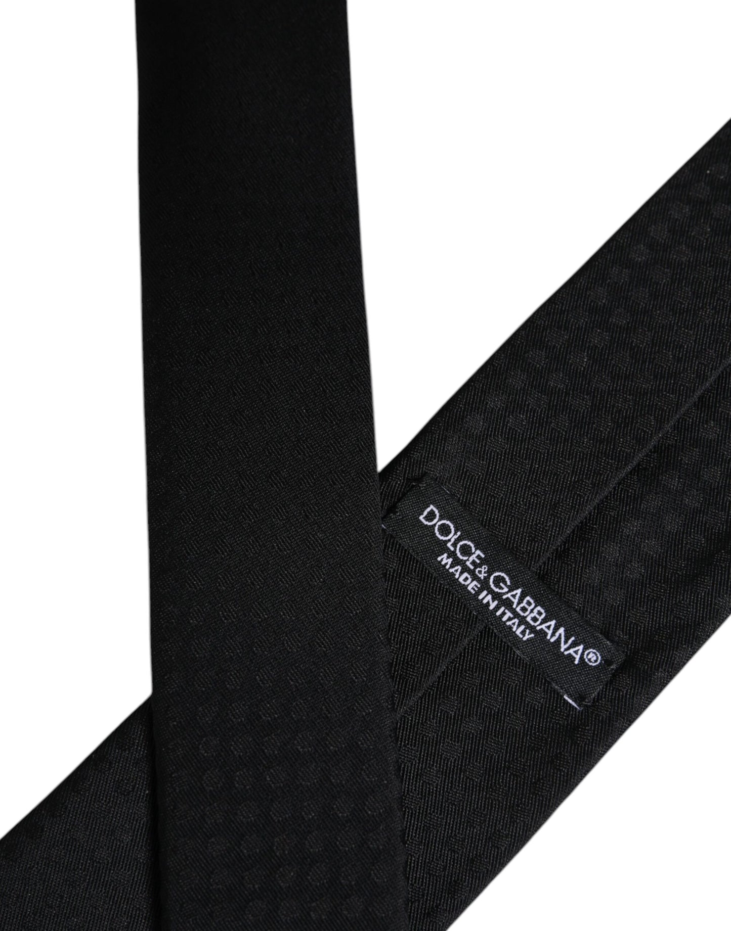 Dolce & Gabbana Black Circles Silk Adjustable Necktie Tie