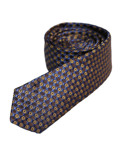 Dolce & Gabbana Multicolor Circles Silk Adjustable Necktie Tie