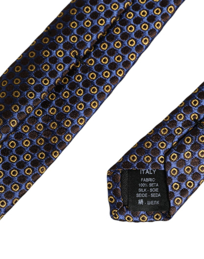 Dolce & Gabbana Multicolor Circles Silk Adjustable Necktie Tie