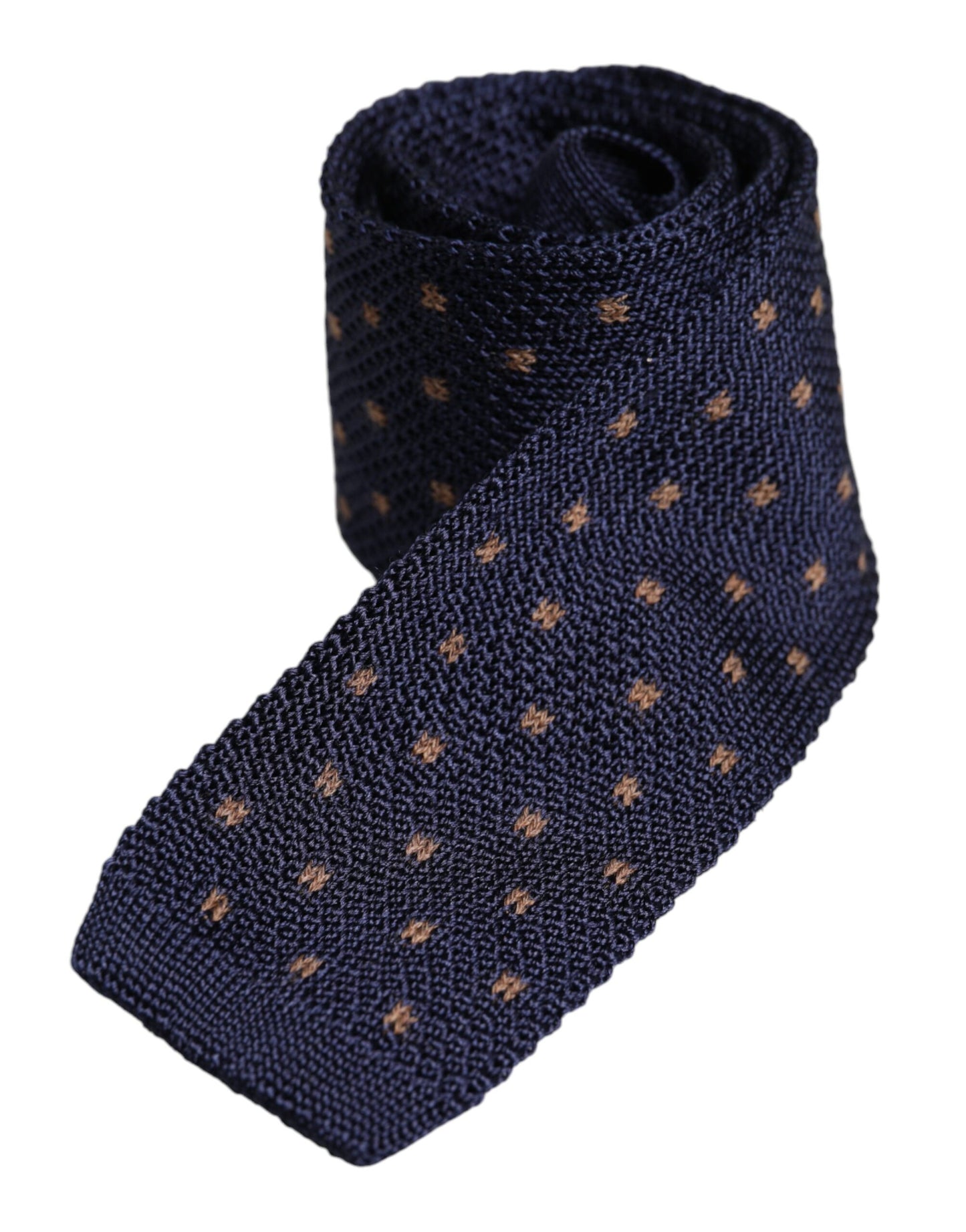 Dolce & Gabbana Blue Polka Dot Silk Adjustable Necktie Tie