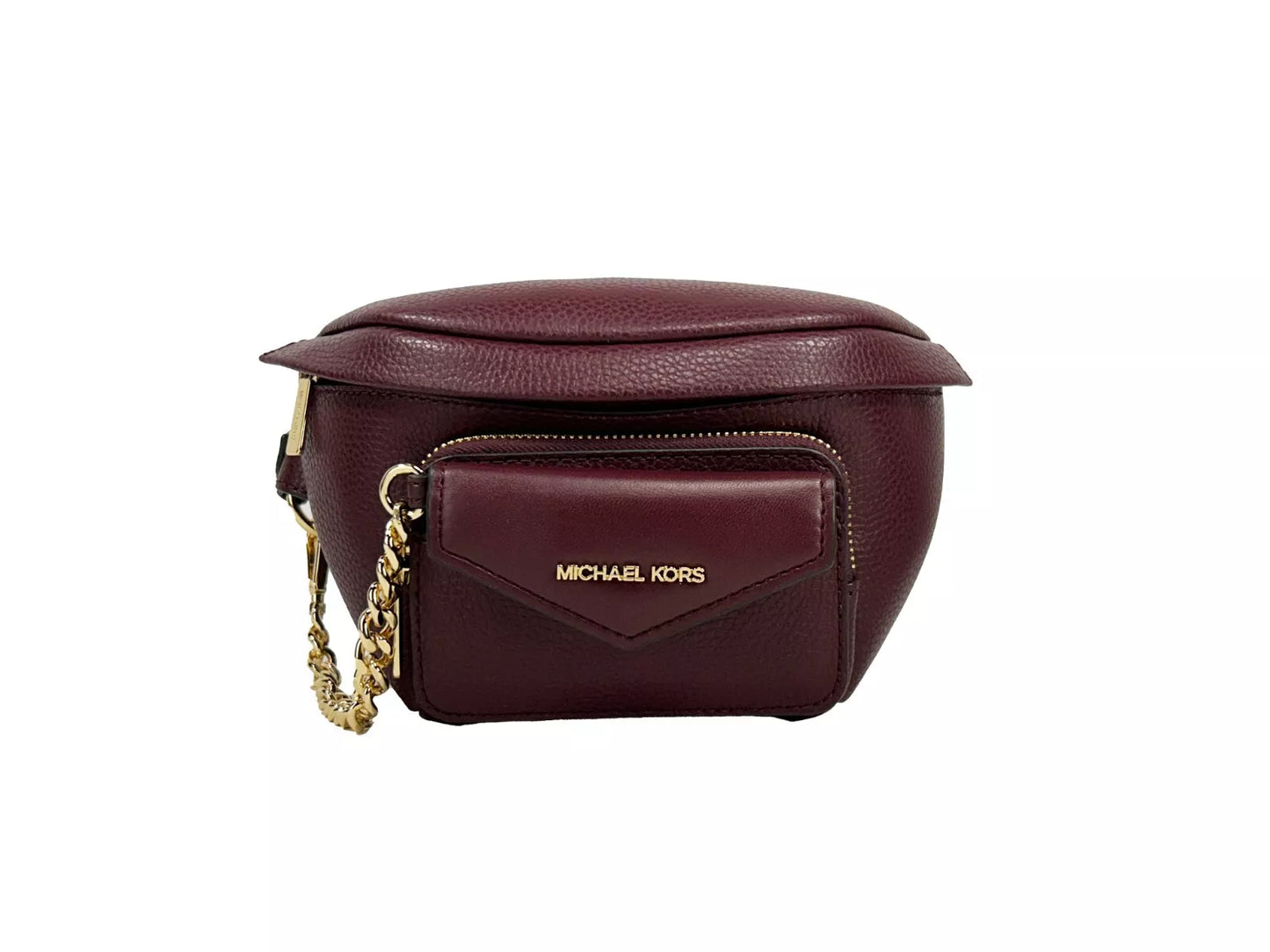 Michael Kors Leather Maise 2 in 1 Fanny Waist Pack Bag Maroon