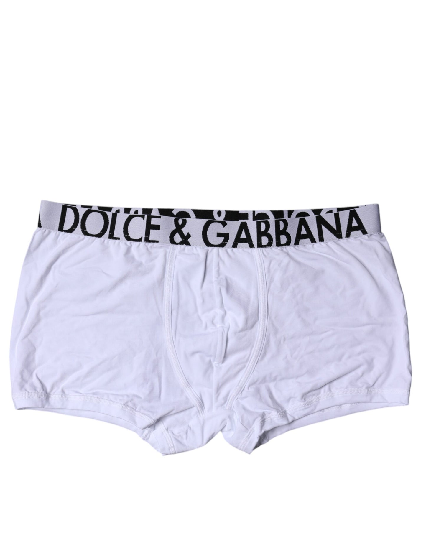 Dolce & Gabbana White Cotton Stretch Regular Boxer Underwear