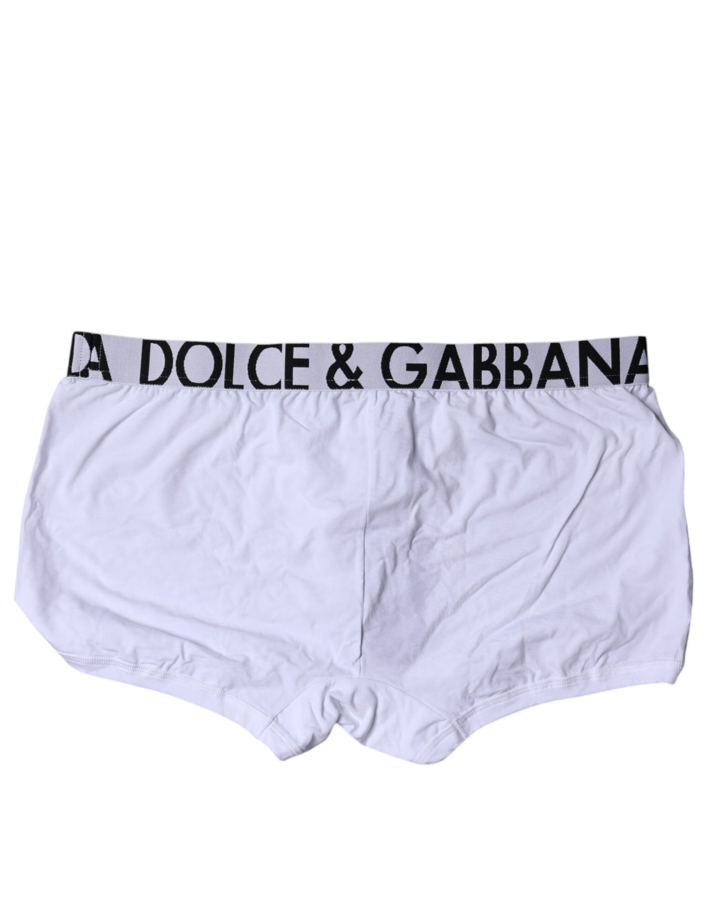 Dolce & Gabbana White Cotton Stretch Regular Boxer Underwear