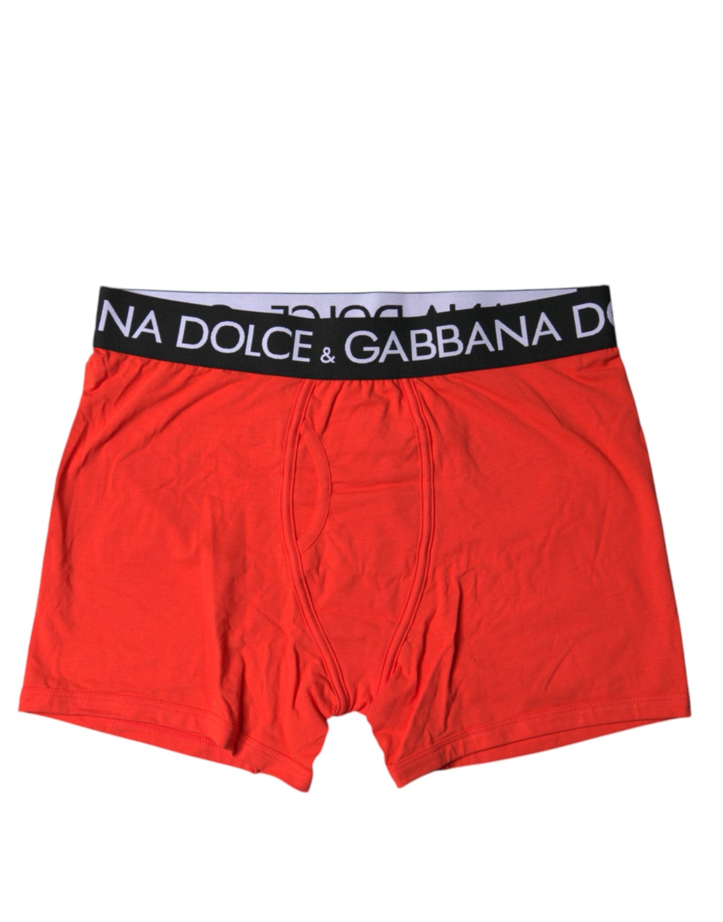 Dolce & Gabbana Red Cotton Stretch Men Regular Boxer Underwear