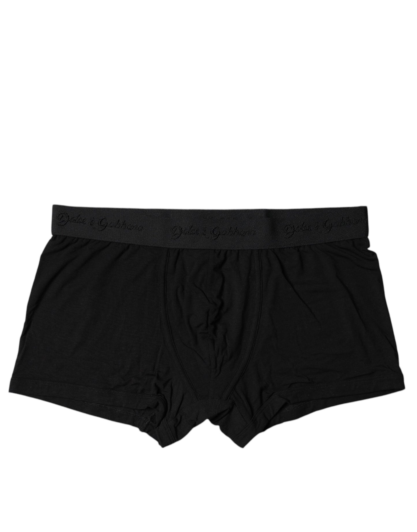 Dolce & Gabbana Black Modal Stretch Men Regular Boxer Underwear