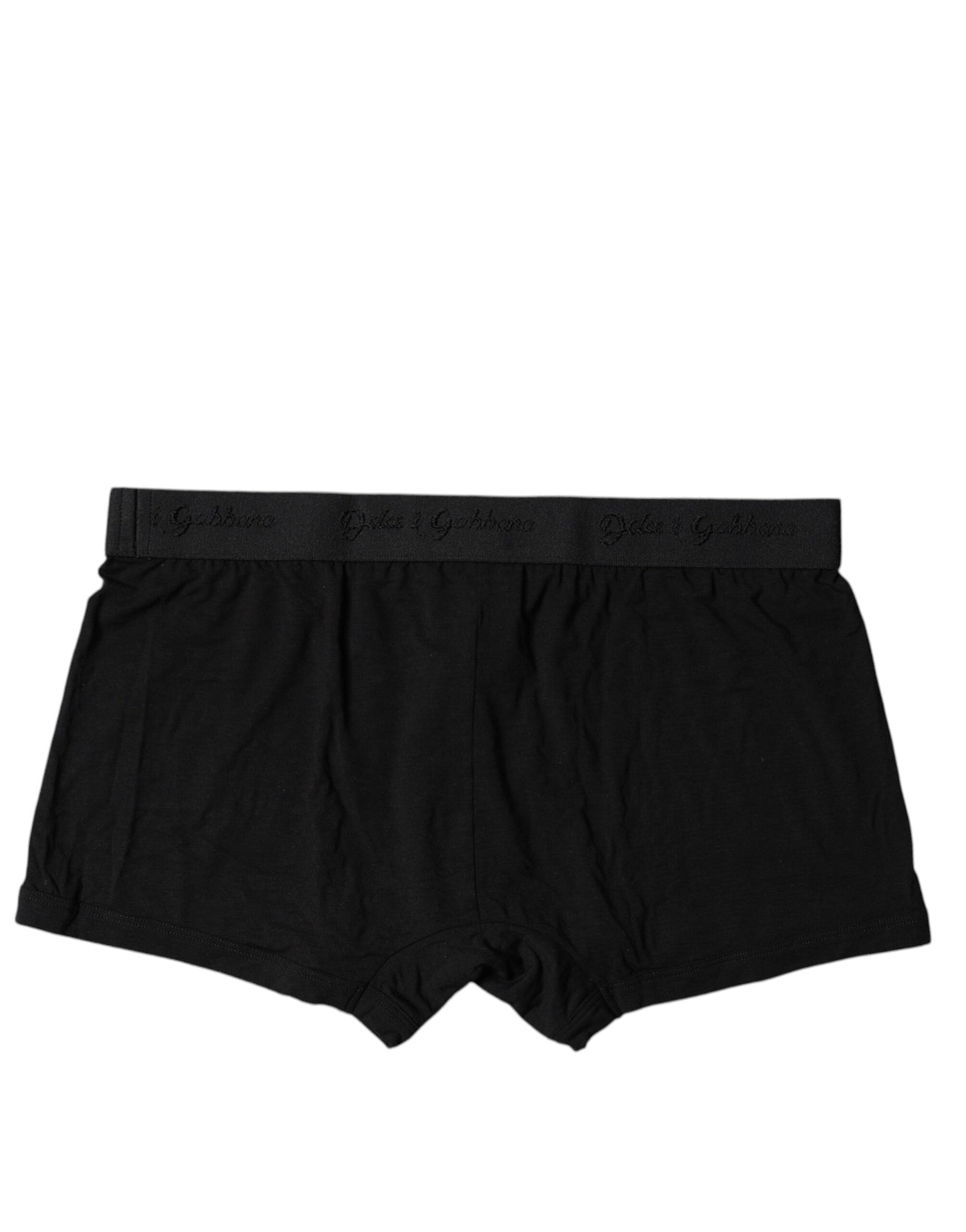 Dolce & Gabbana Black Modal Stretch Men Regular Boxer Underwear