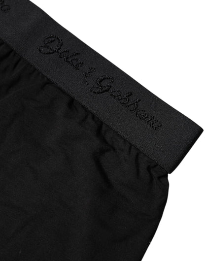 Dolce & Gabbana Black Modal Stretch Men Regular Boxer Underwear