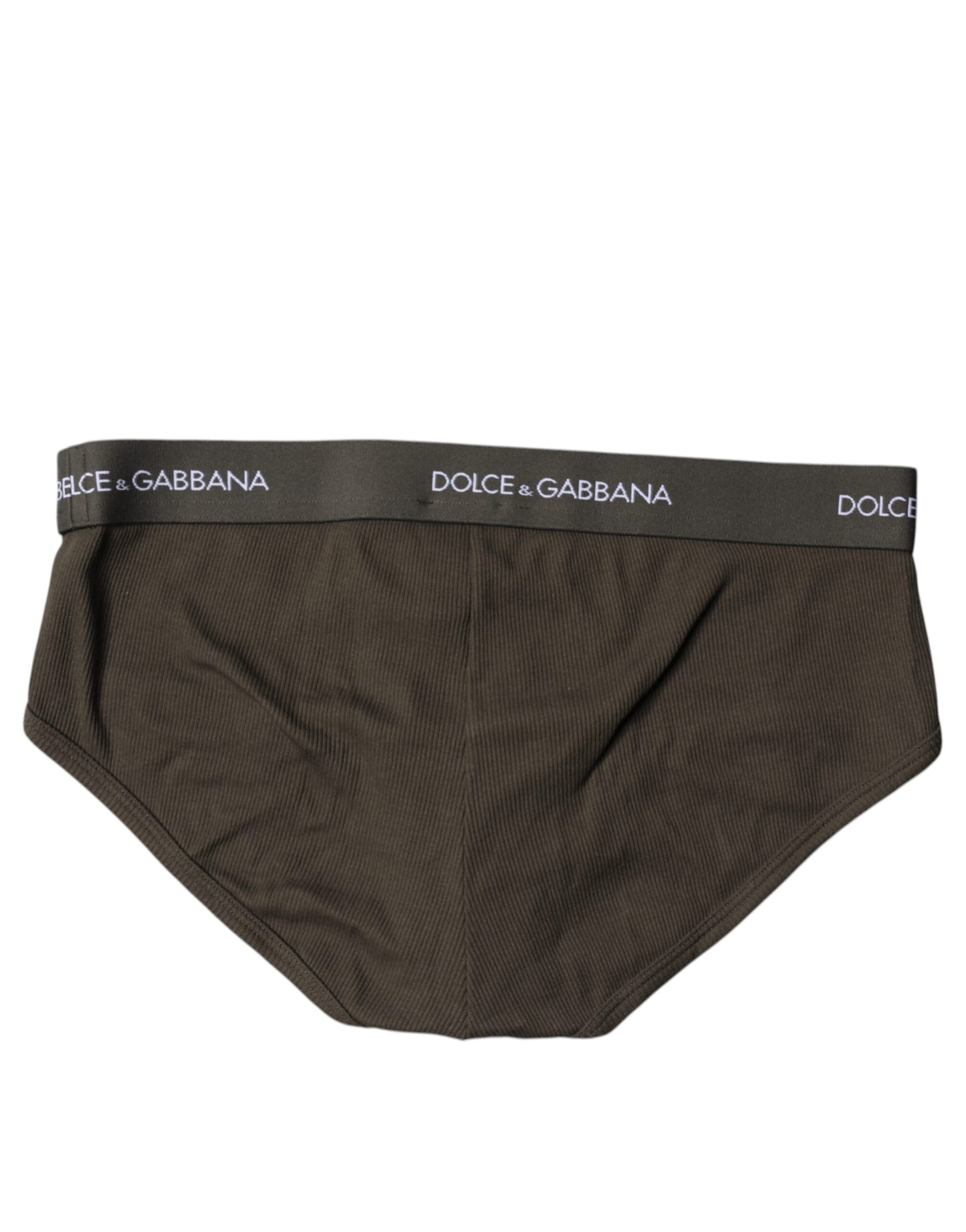 Dolce & Gabbana Gray Cotton Men Mid Slip Brief Underwear