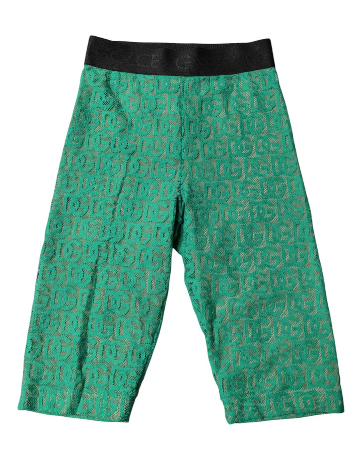 Dolce & Gabbana Green Logo Monogram Cropped Tights Underwear