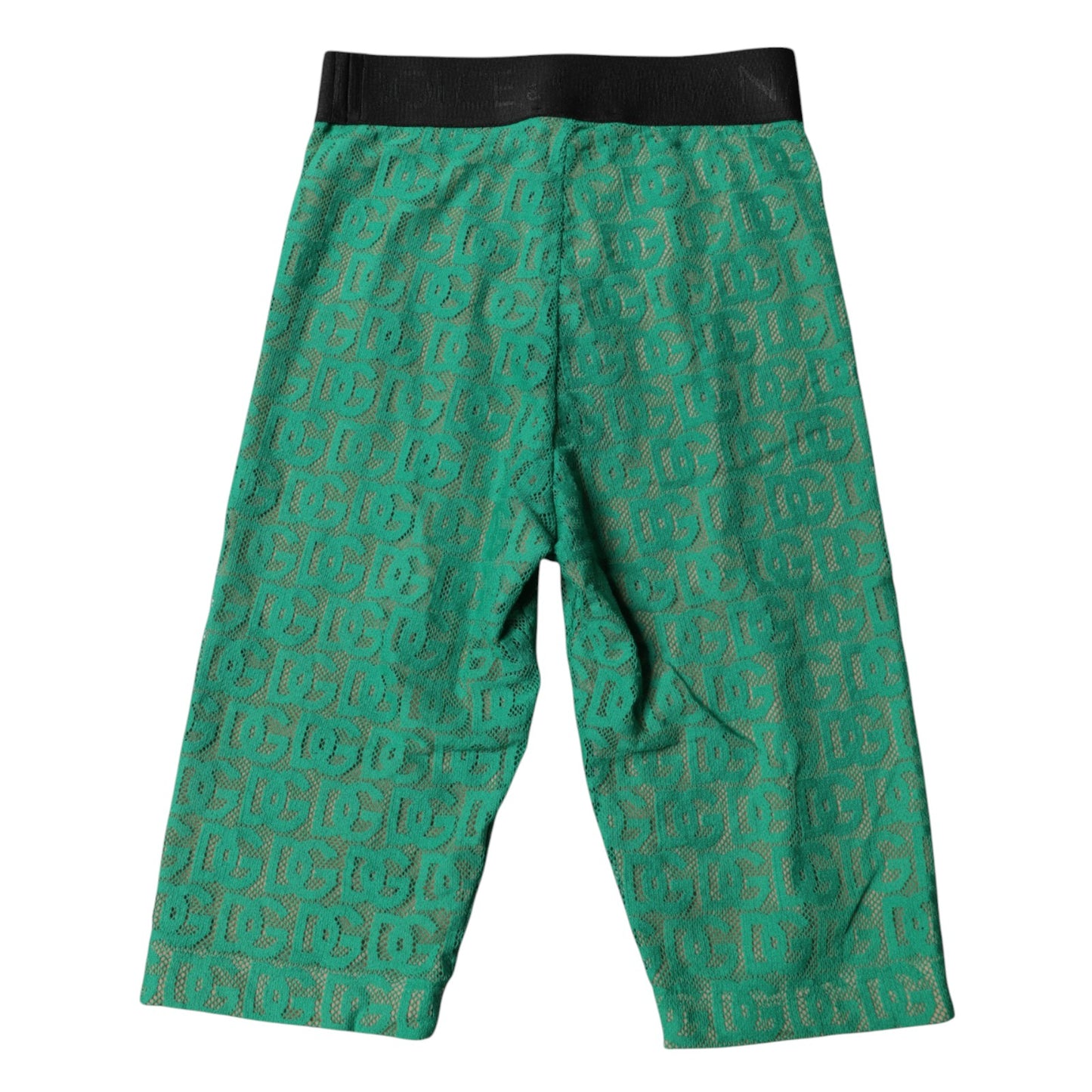 Dolce & Gabbana Green Logo Monogram Cropped Tights Underwear