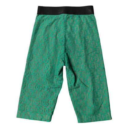 Dolce & Gabbana Green Logo Monogram Cropped Tights Underwear