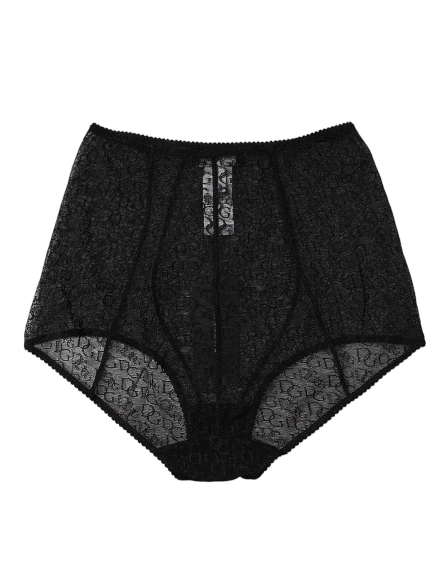 Dolce & Gabbana Black Logo Girdle High Waist Panty Underwear