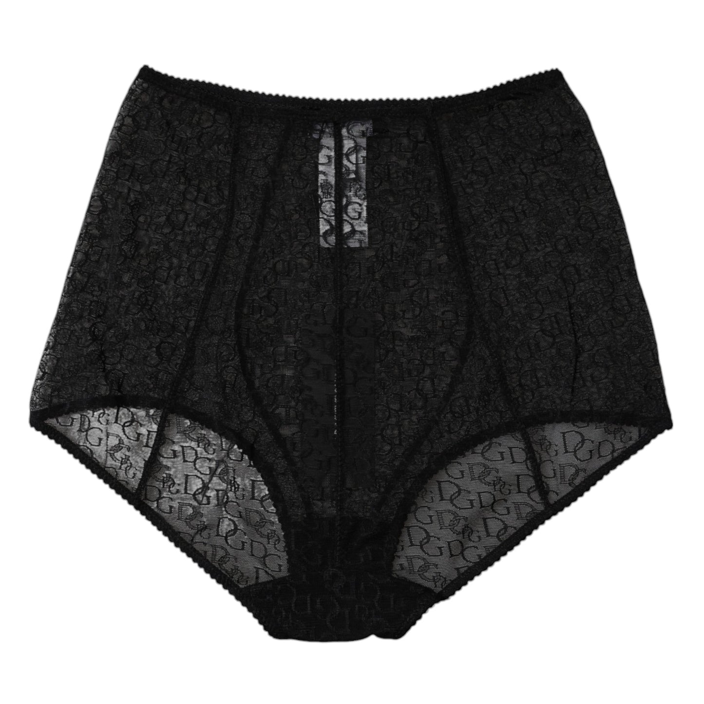 Dolce & Gabbana Black Logo Girdle High Waist Panty Underwear