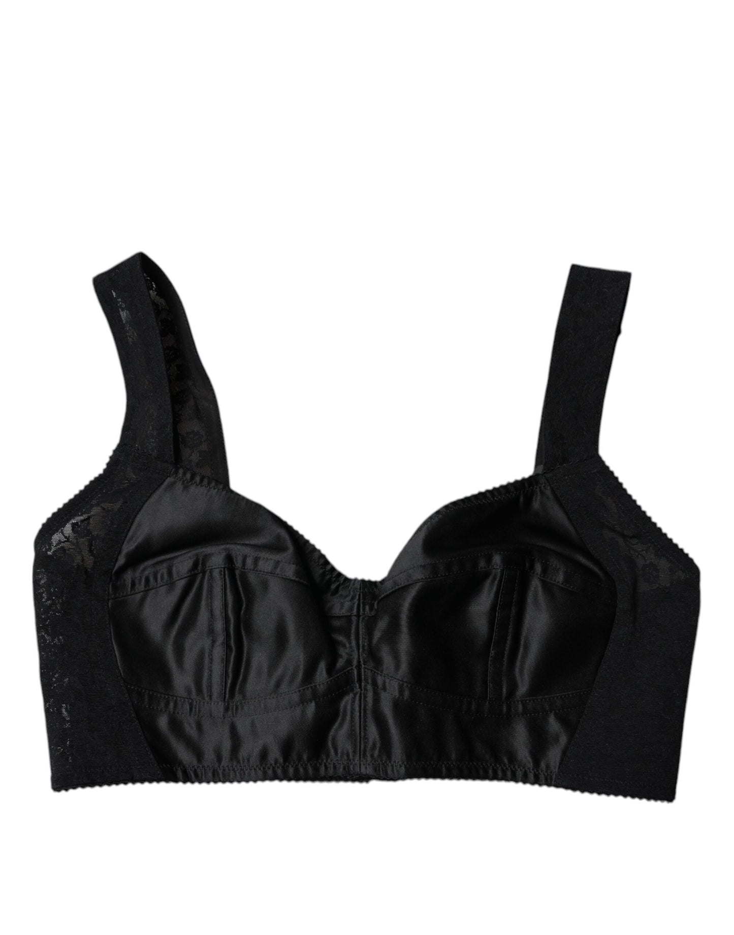 Dolce & Gabbana Black Nylon Balconcino Brassiere Underwear