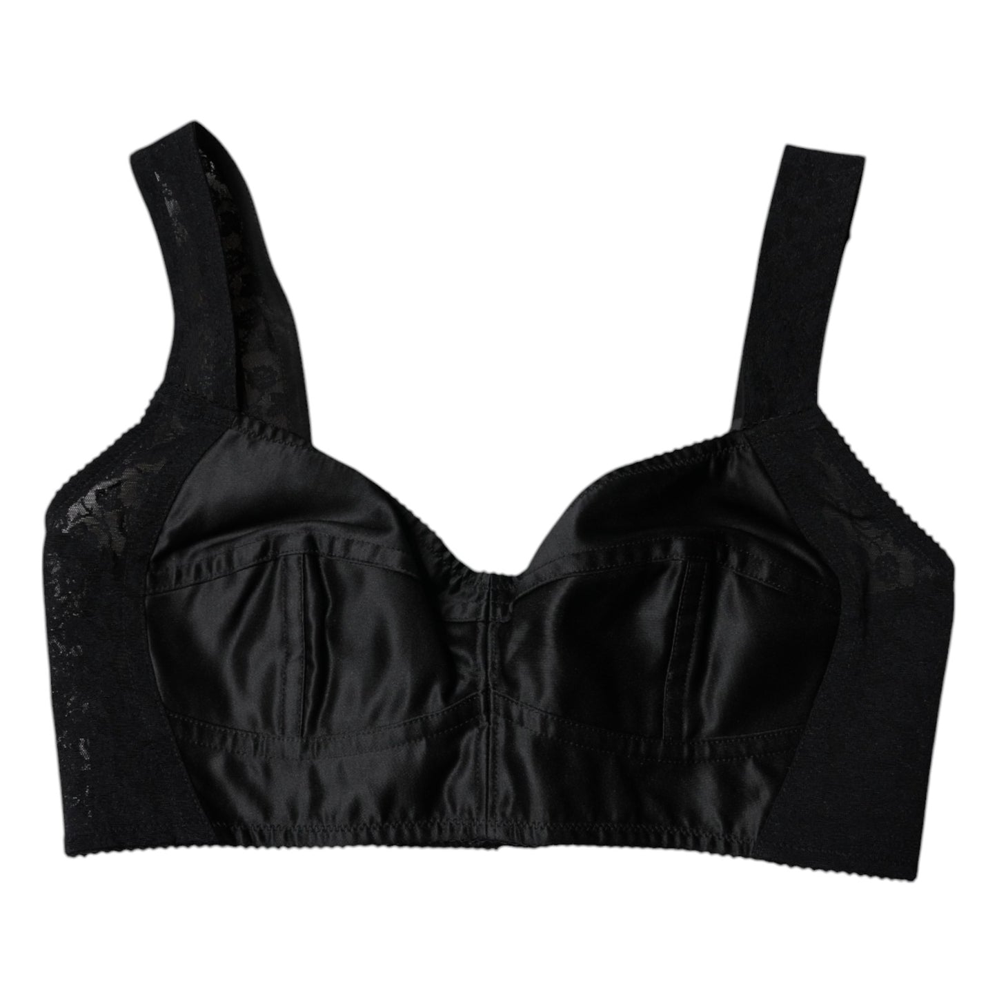 Dolce & Gabbana Black Nylon Balconcino Brassiere Underwear