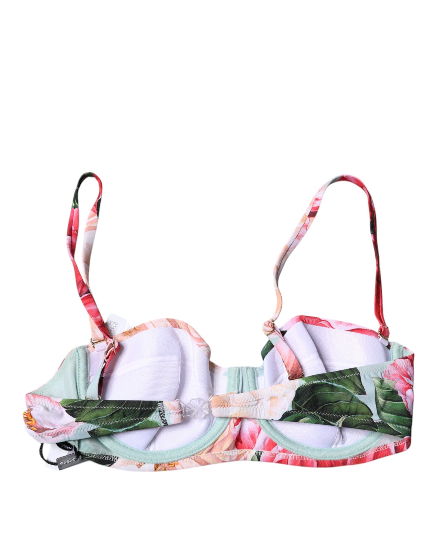 Dolce & Gabbana Multicolor Floral Padded Balconette Bra Underwear