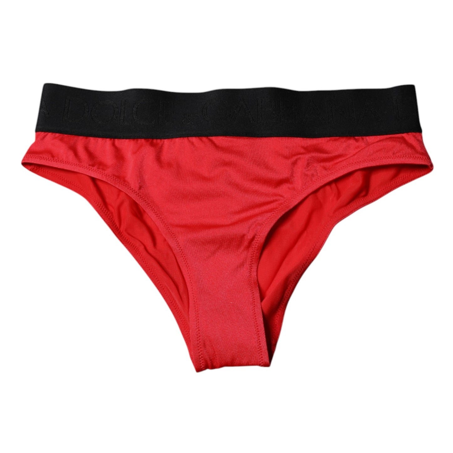 Dolce & Gabbana Red Nylon Stretch Mid Waist Panty Underwear