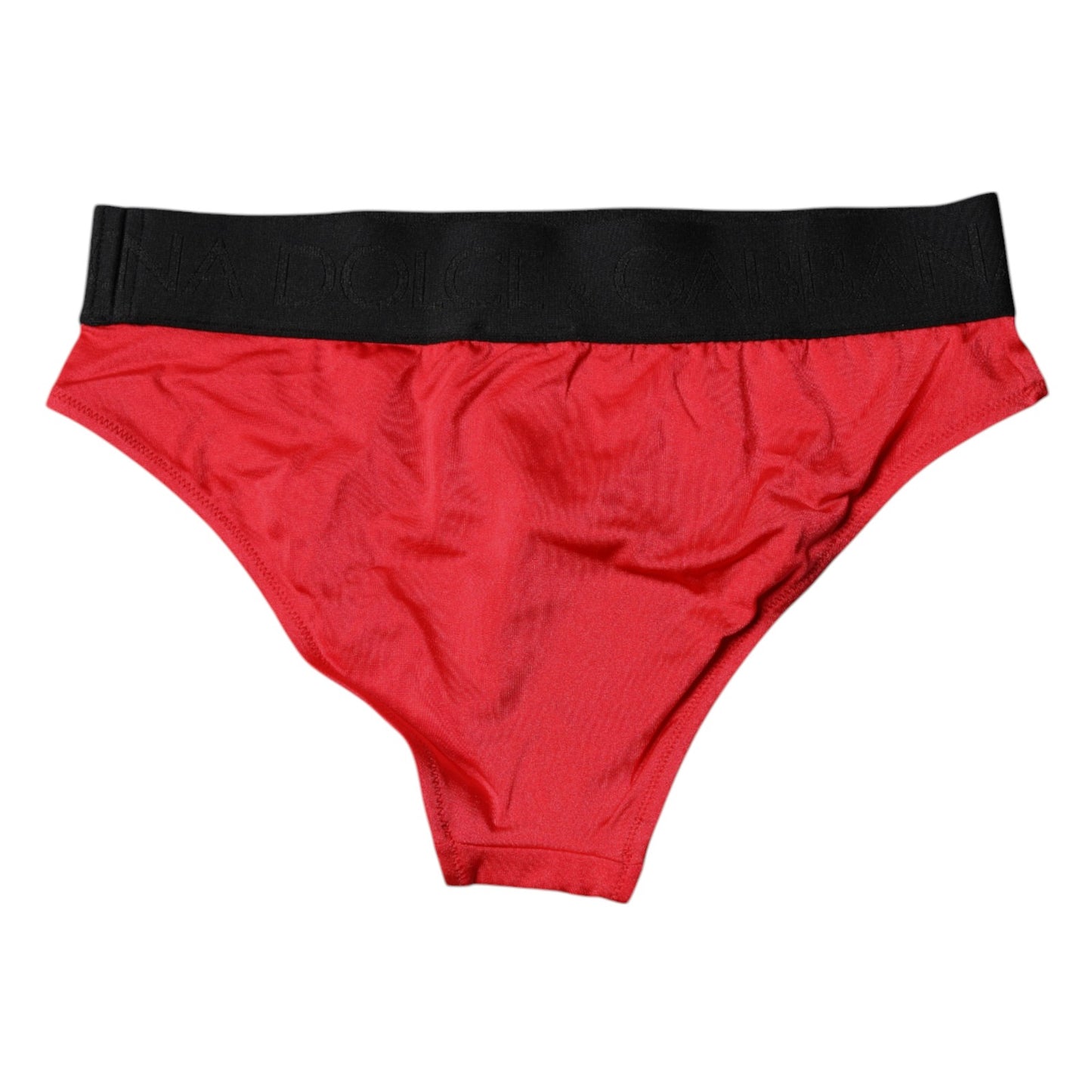 Dolce & Gabbana Red Nylon Stretch Mid Waist Panty Underwear