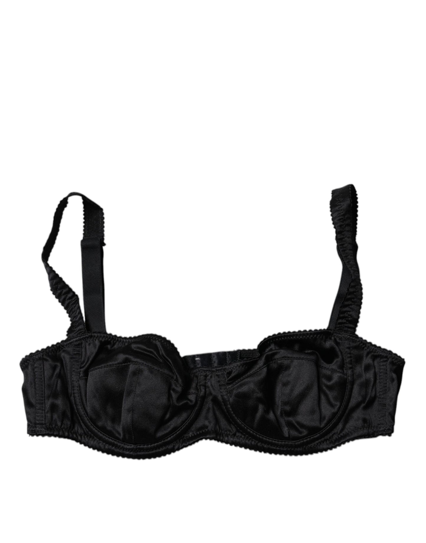 Dolce & Gabbana Black Silk Stretch Balconette Brassiere Underwear