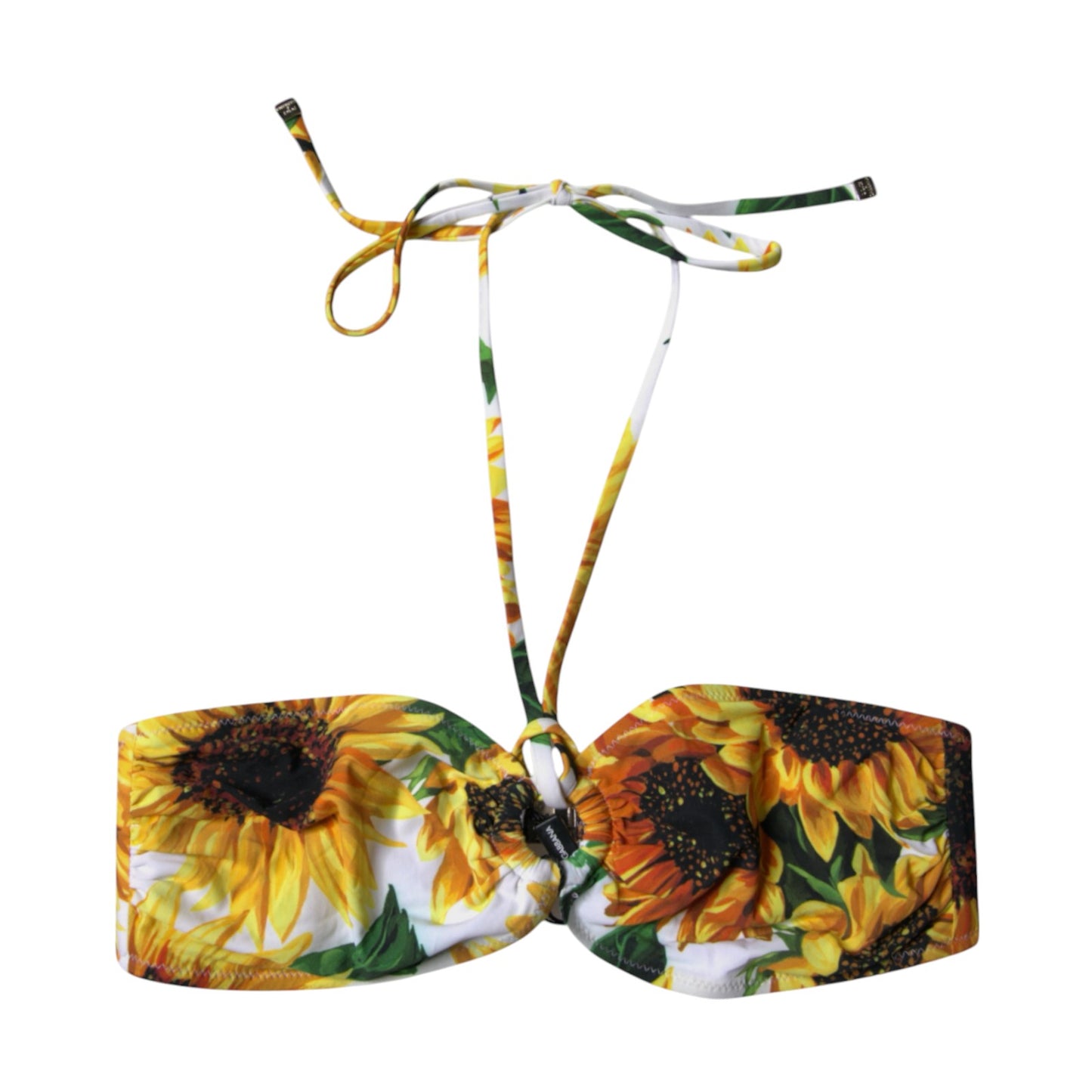 Dolce & Gabbana Multicolor Floral Halter Beachwear Bikini Top Swimwear