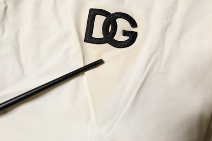 Dolce & Gabbana White Black Logo One Piece Beachwear Swimwear